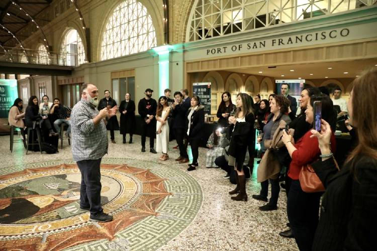 El chef José Andrés promociona la aceituna española en San Francisco (Foto Twitter Asemesa)