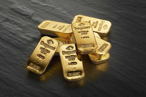 Degussa Goldhandel Goldbarren Haufen Degussa Goldhandel Goldbarren Haufen