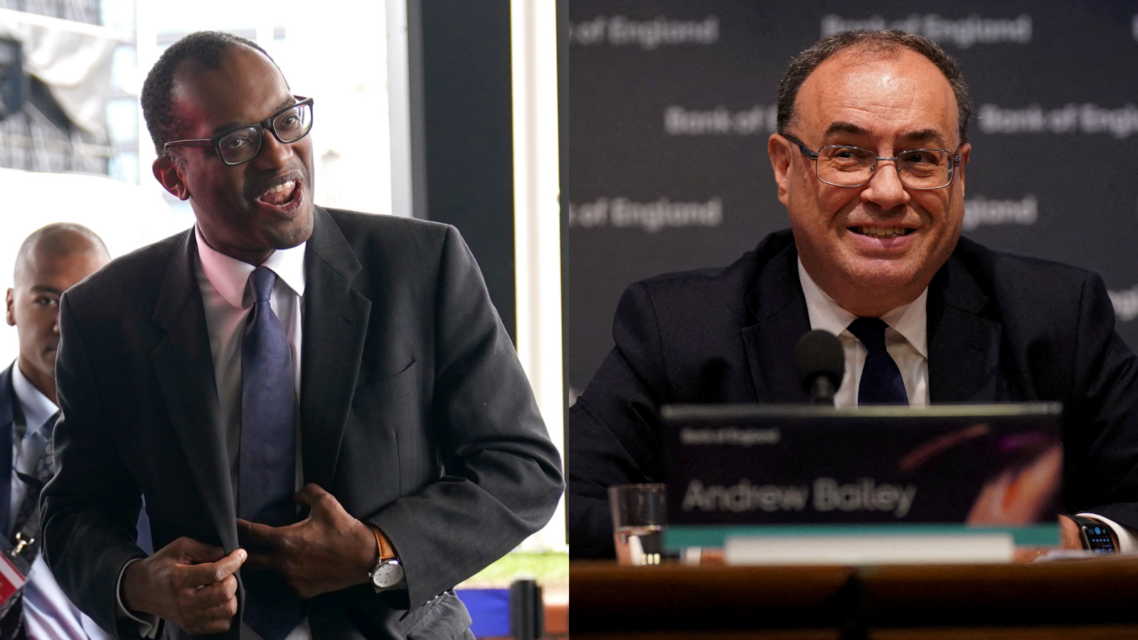 Kwasi Kwarteng y Andrew Bailey Kwasi Kwarteng y Andrew Bailey