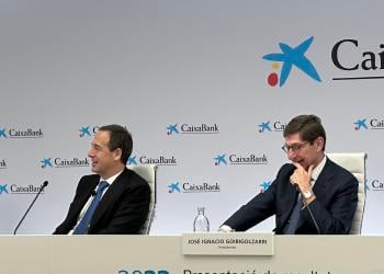 Gonzalo Gortázar (CEO de Caixabank) y Jose Ignacio Gorigolzarri (presidente de Caixabank)