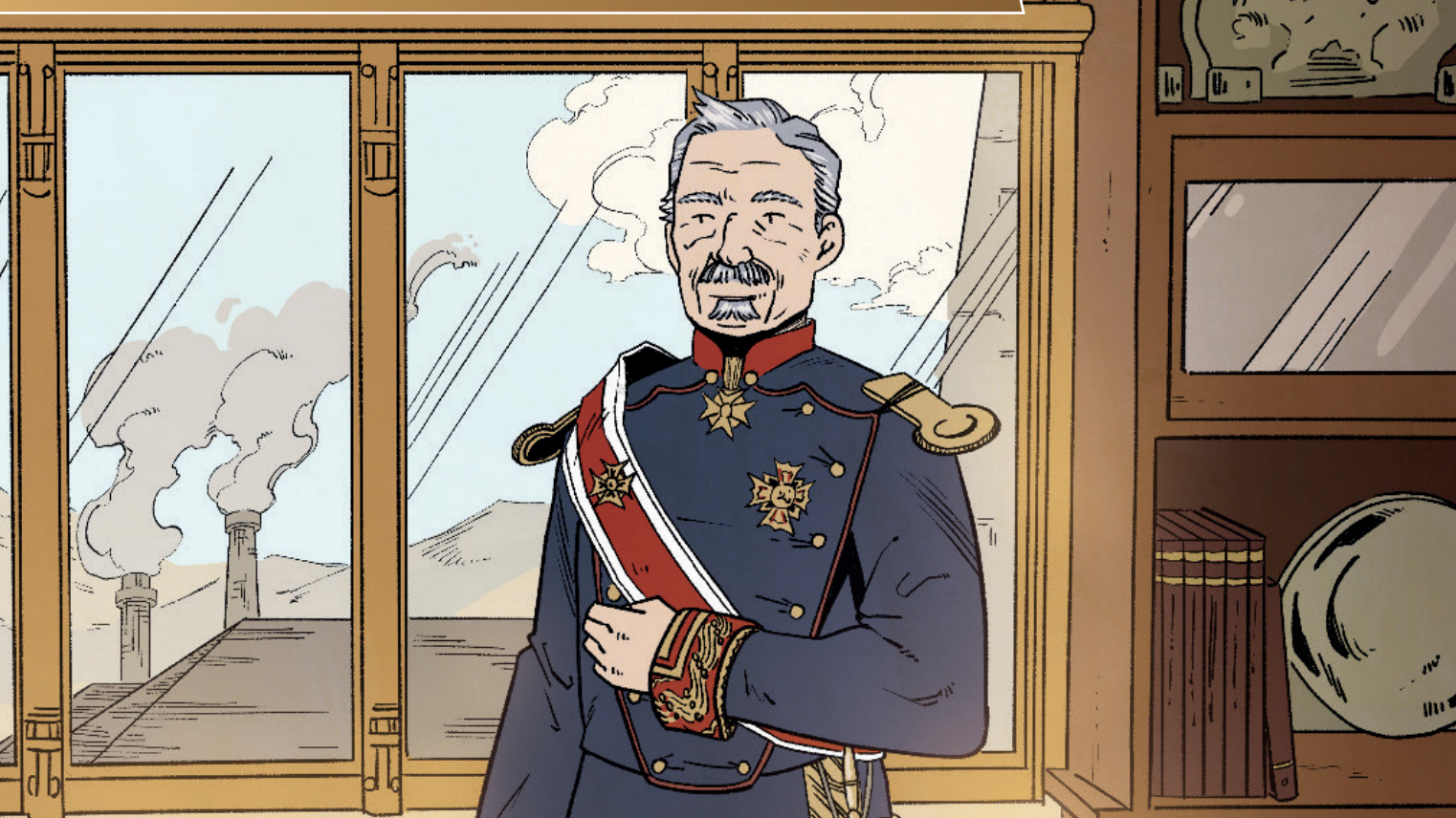 Portada del relato gráfico El general Elorza Portada del relato gráfico El general Elorza