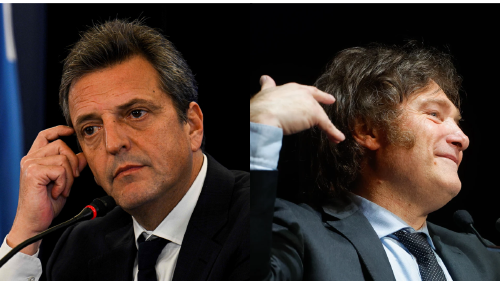 Sergio Massa y Javier Milei Sergio Massa y Javier Milei
